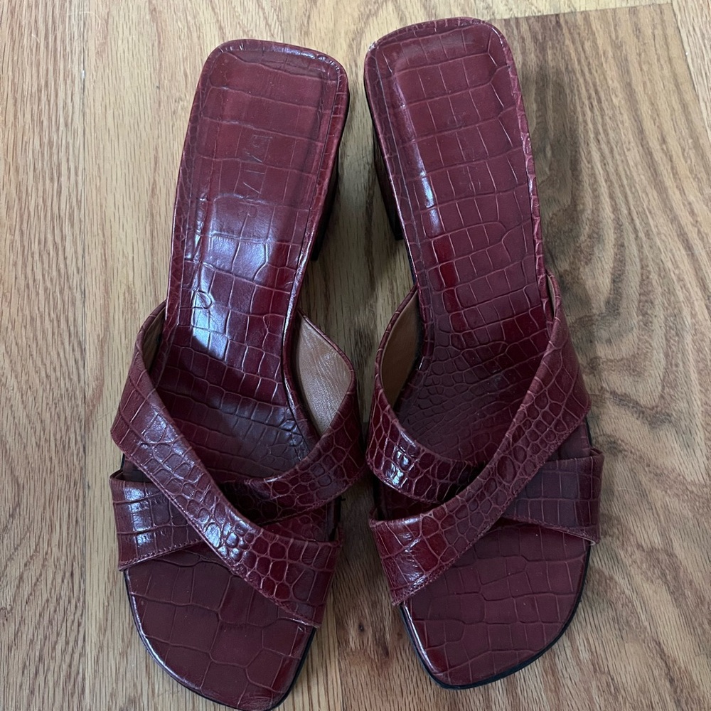 BY FAR Burgundy Heels